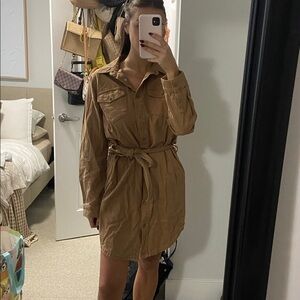 Brown Button-Up Dress